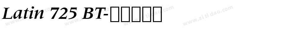 Latin 725 BT字体转换